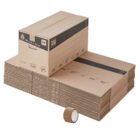 Lot de cartons de déménagement solides 60x30x30 cm (54L) avec poignées - Idéal pour déménagement ou stockage