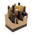 Caisse porte-bouteilles en carton - Transport sécurisé pour 6 bouteilles.