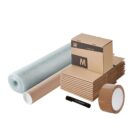 Kit d’expédition avec carton, adhésif offert et marqueur noir - Idéal pour envoyer des colis Vinted ou Amazon
